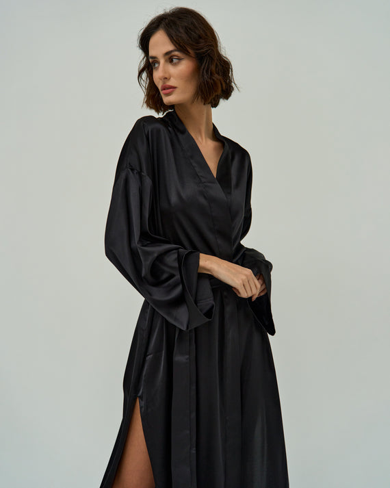 SILK-SATIN KIMONO